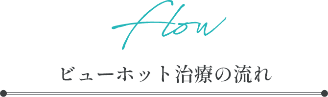 ビューホット治療の流れ